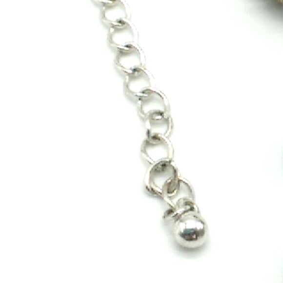 Fleur-De-Lis Filigree Pendant Beaded Necklace - Picture 12 of 14